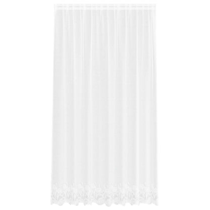 Lace Curtain with Curtains Floral White 200 x 200 cm Polyester