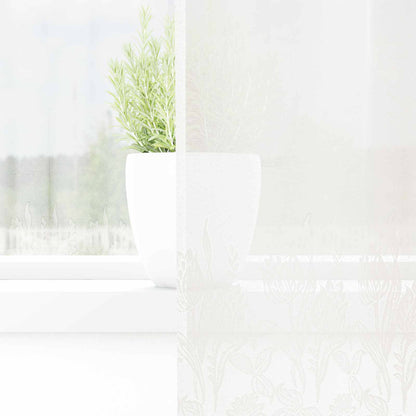 Lace Curtain with Curtains Floral White 280 x 200 cm Polyester