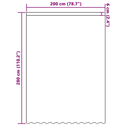 Lace Curtain with Curtains Floral White 280 x 200 cm Polyester
