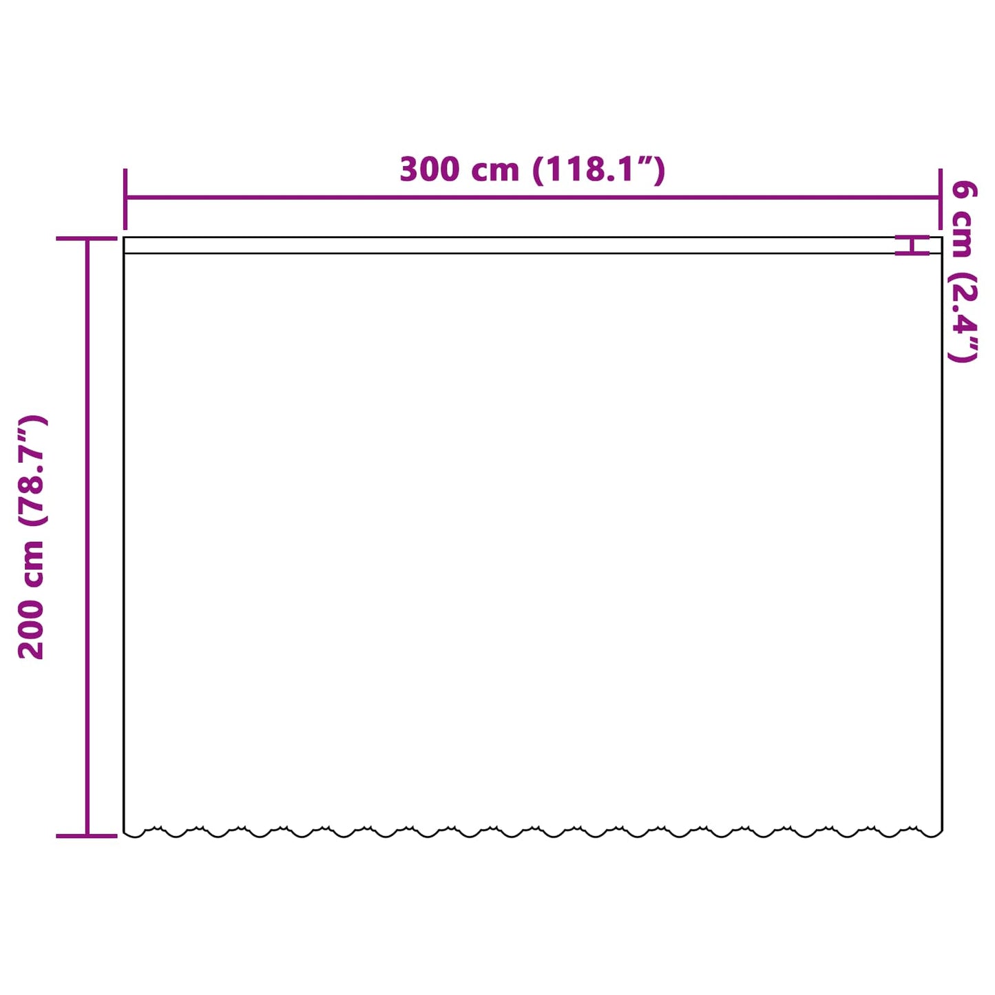 Lace Curtain with Curtains Floral White 200 x 300 cm Polyester