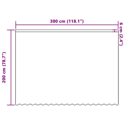 Lace Curtain with Curtains Floral White 200 x 300 cm Polyester