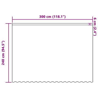 Lace Curtain with Curtains Floral White 240 x 300 cm Polyester