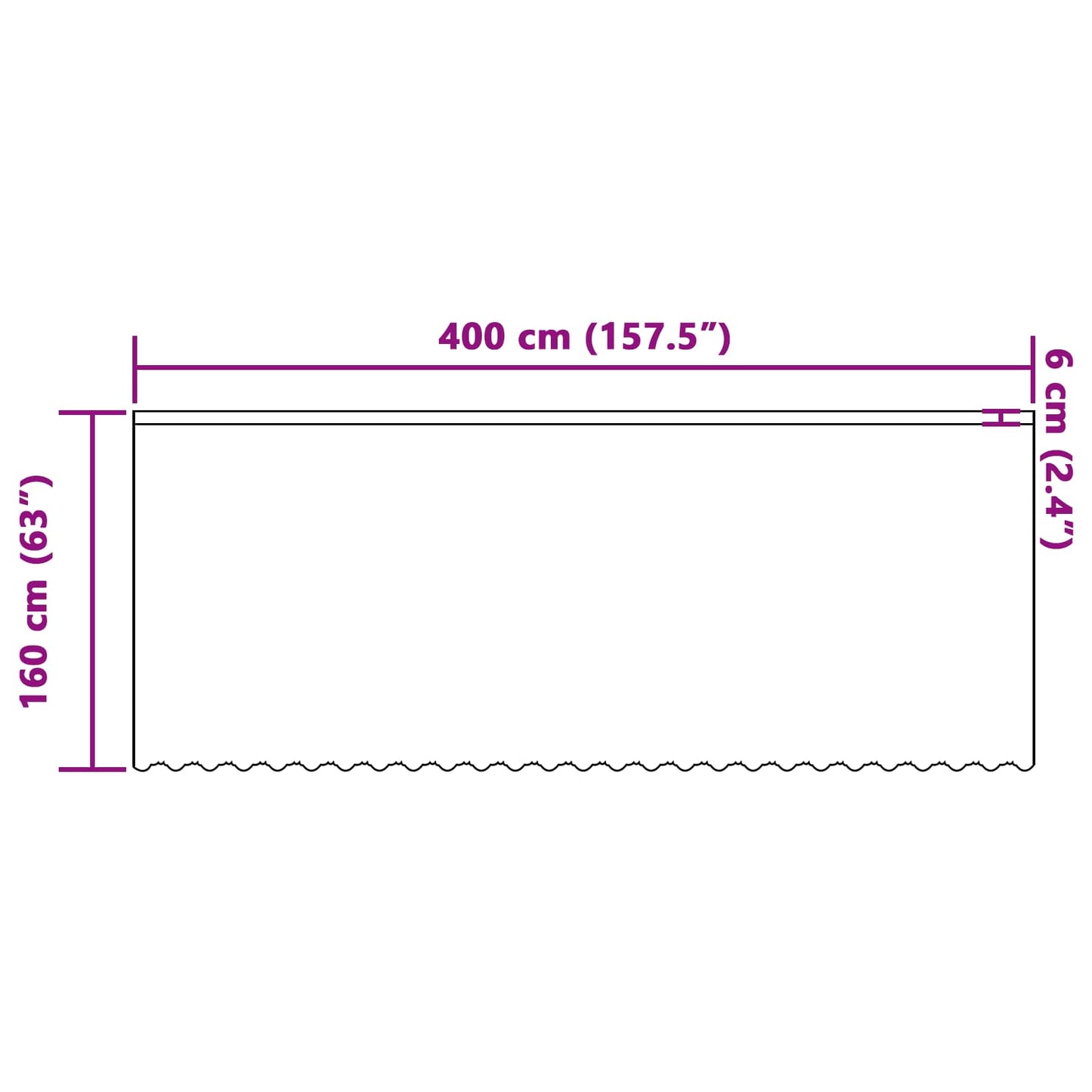 Lace Curtain with Curtains Floral White 160 x 400 cm Polyester