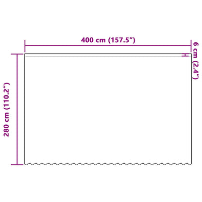 Lace Curtain with Curtains Floral White 280 x 400 cm Polyester