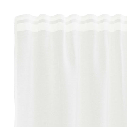 Lace Curtain with Curtains Floral White 180 x 500 cm Polyester