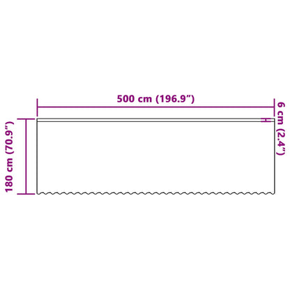 Lace Curtain with Curtains Floral White 180 x 500 cm Polyester