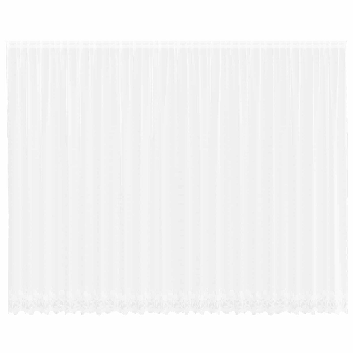 Lace Curtain with Curtains Floral White 300 x 600 cm Polyester