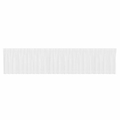Lace Curtain with Curtains Floral White 80 x 750 cm Polyester
