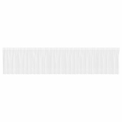Lace Curtain with Curtains Floral White 140 x 750 cm Polyester