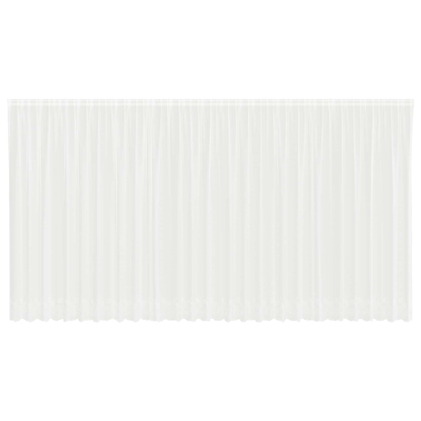 Lace Curtain with Curtains White 750 x 240 cm Polyester