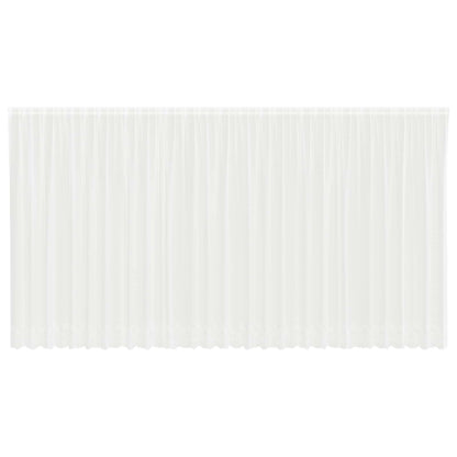 Lace Curtain with Curtains White 750 x 240 cm Polyester