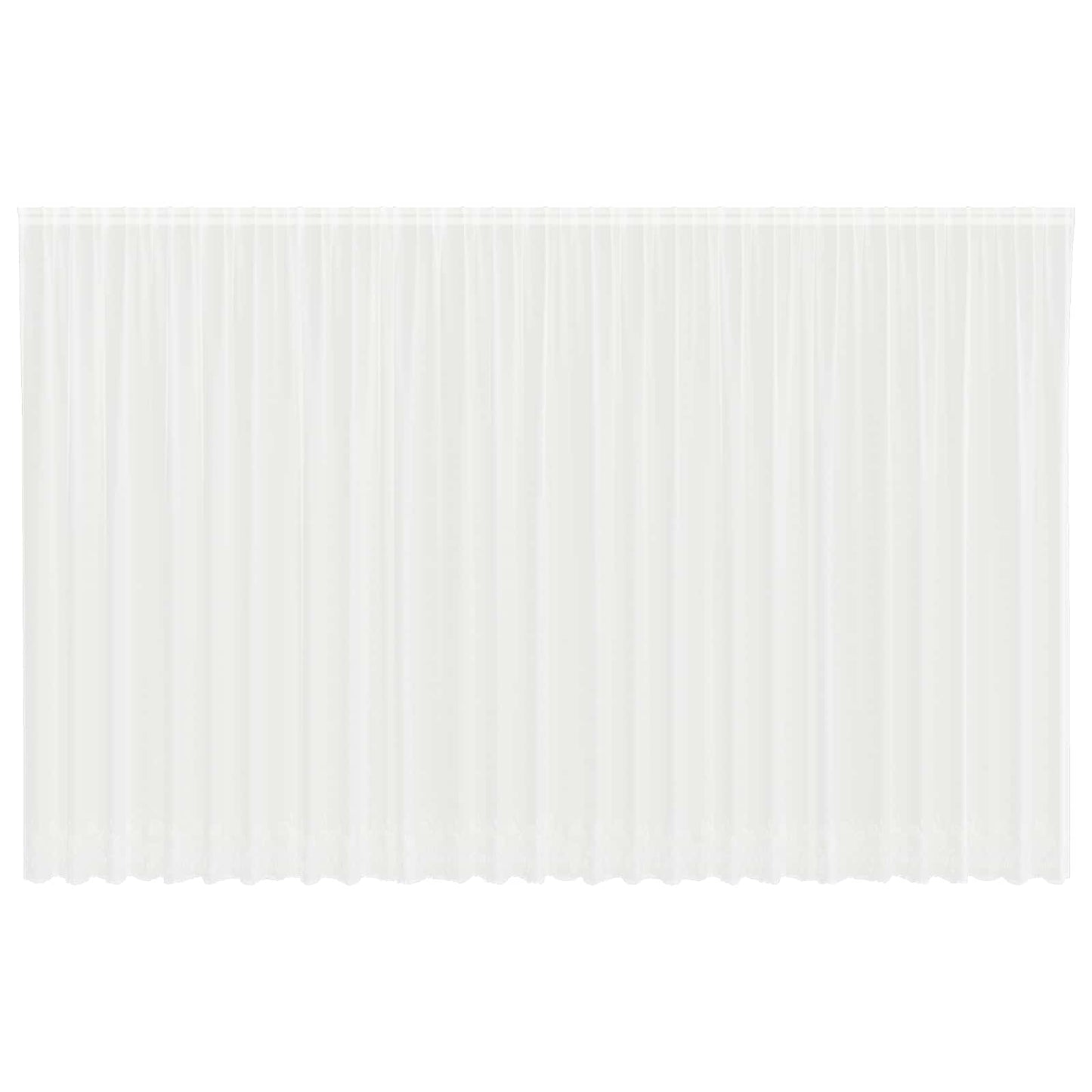 Lace Curtain with Curtains Floral White 280 x 750 cm Polyester