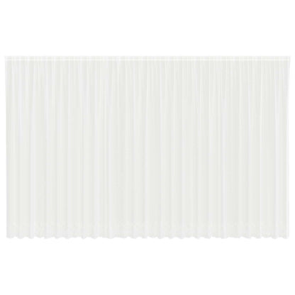 Lace Curtain with Curtains Floral White 280 x 750 cm Polyester