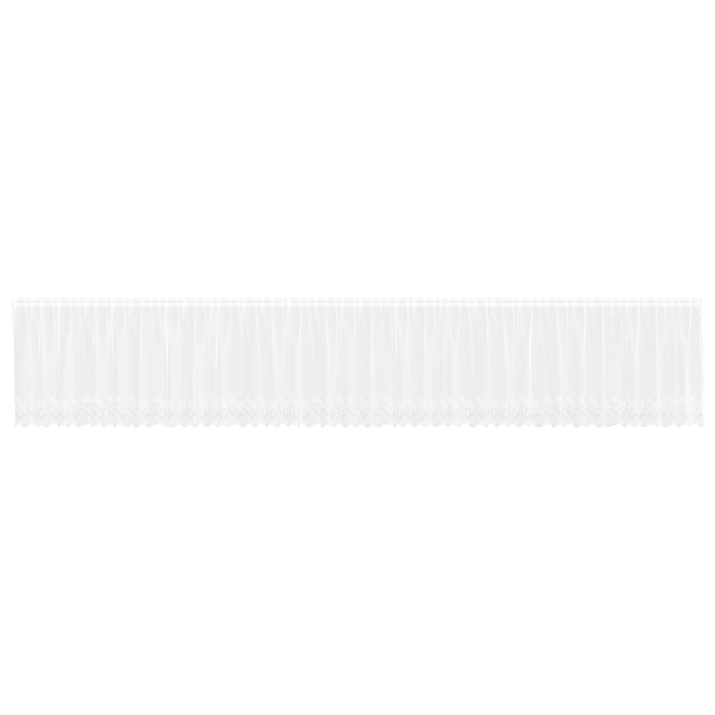 Lace Curtain with Curtains Floral White 80 x 900 cm Polyester