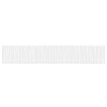 Lace Curtain with Curtains Floral White 80 x 900 cm Polyester