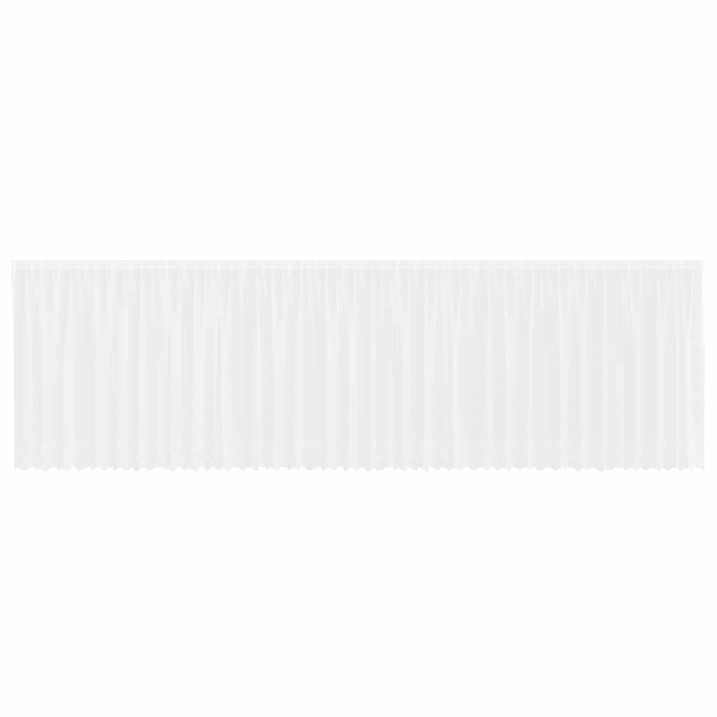 Lace Curtain with Curtains White 900 x 140 cm Polyester