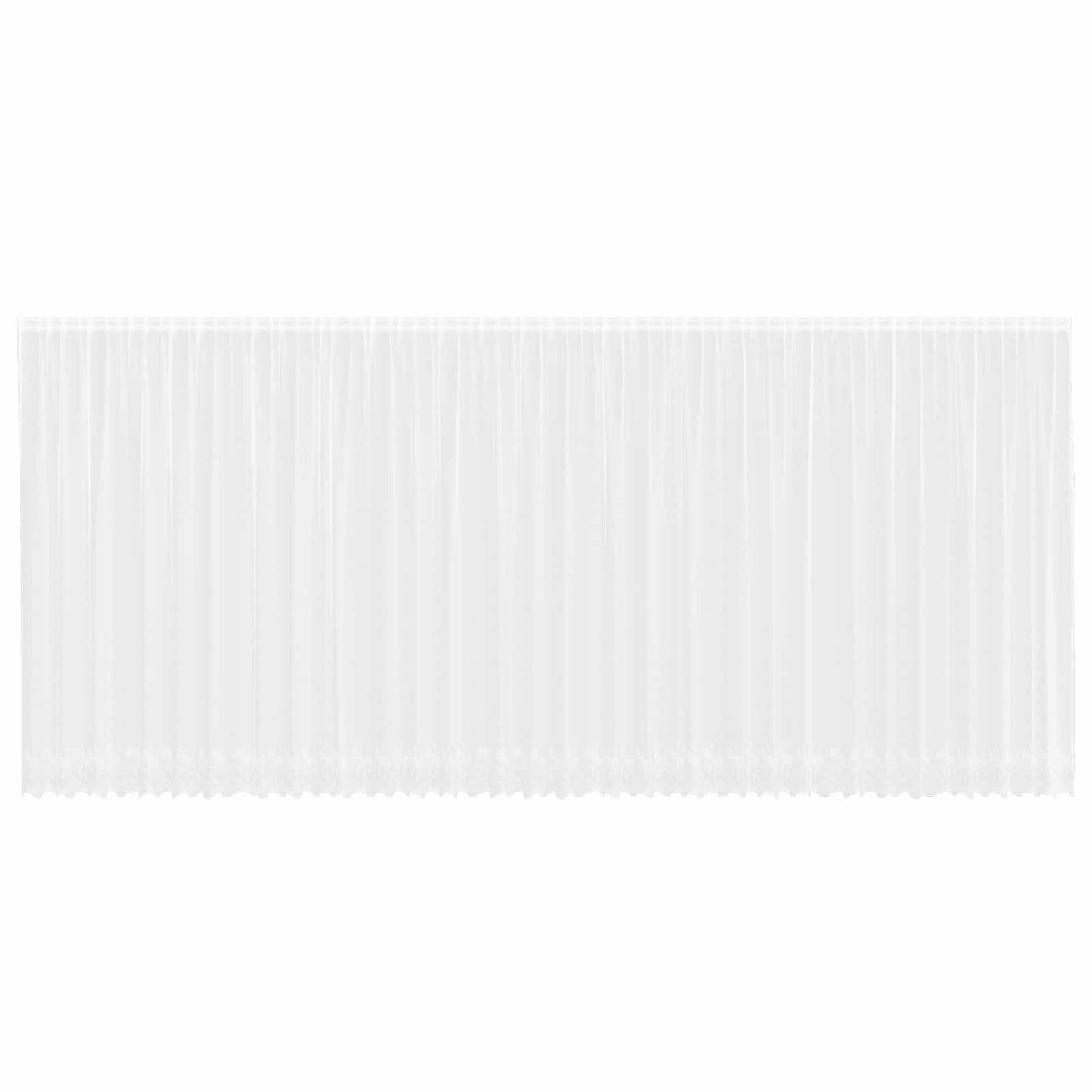 Lace Curtain with Curtains Floral White 200 x 900 cm Polyester
