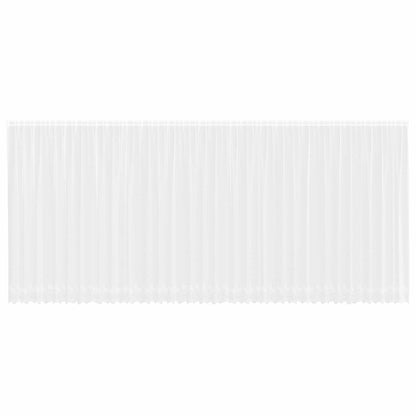 Lace Curtain with Curtains Floral White 245 x 900 cm Polyester