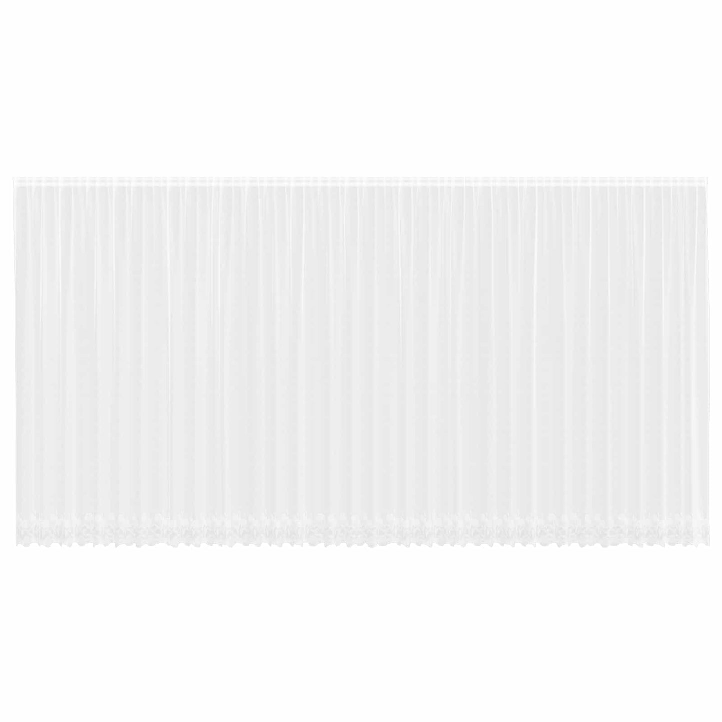 Lace Curtain with Curtains Floral White 280 x 900 cm Polyester