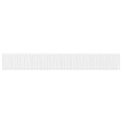 Lace Curtain with Curtains Floral White 120 x 1200 cm Polyester