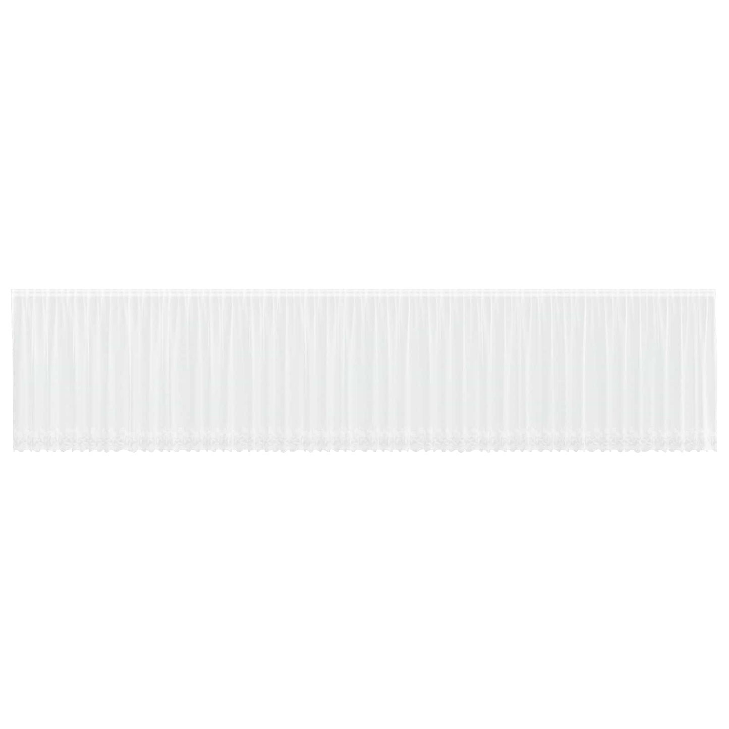Lace Curtain with Curtains Floral White 160 x 1200 cm Polyester