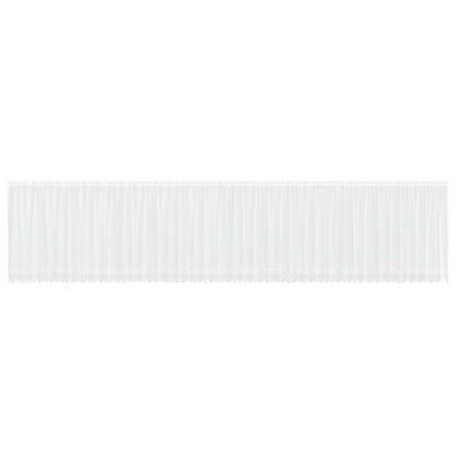 Lace Curtain with Curtains Floral White 160 x 1200 cm Polyester