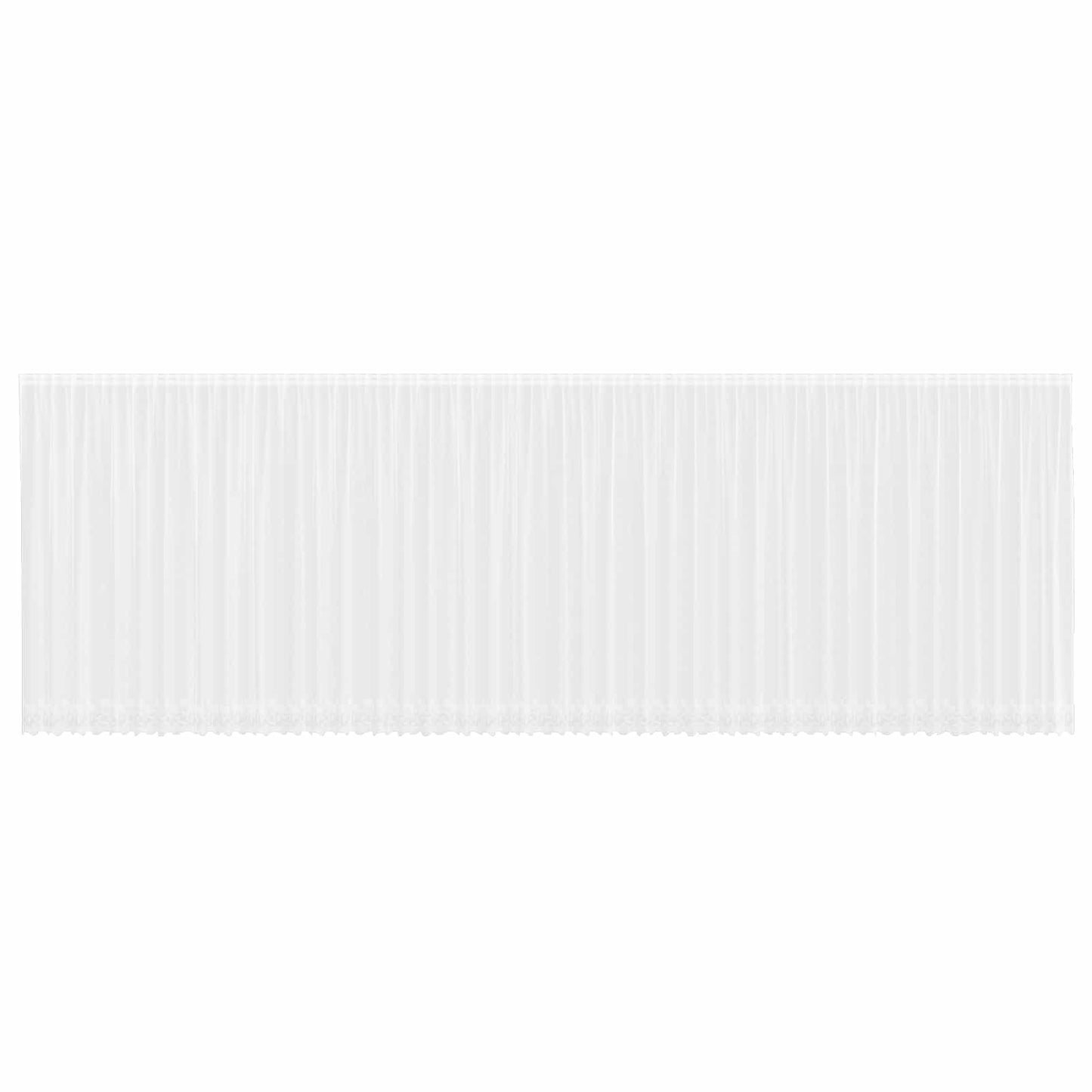 Lace Curtain with Curtains Floral White 220 x 1200 cm Polyester
