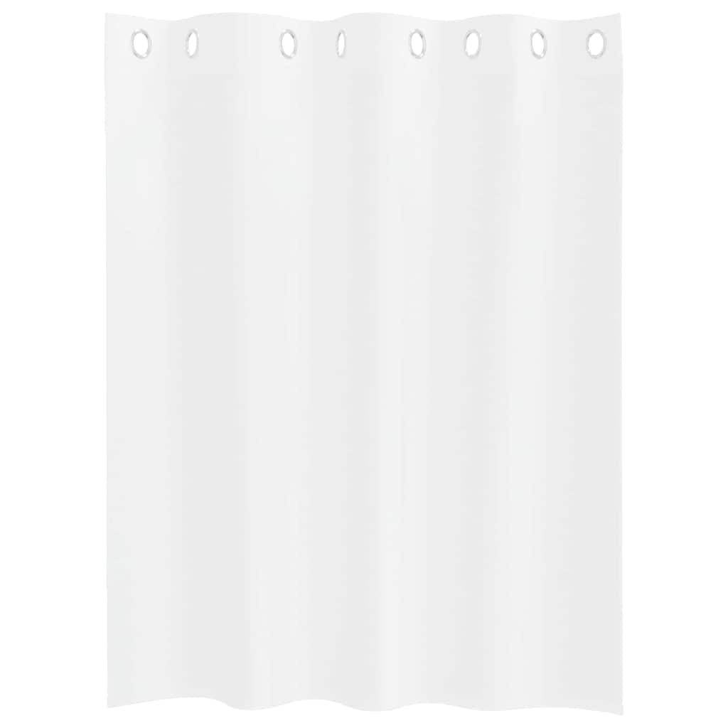 Voile Curtain with Curtains 2 pcs White 140 x 140 cm Polyester