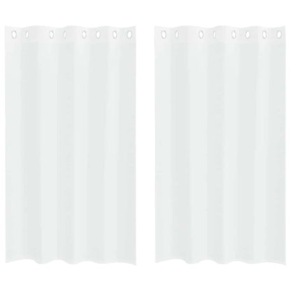 Voile Curtain with Curtains 2 pcs White 175 x 140 cm Polyester
