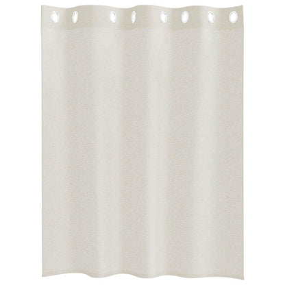 Voile Curtain with Curtains 2 pcs Cream 140 x 140 cm Polyester