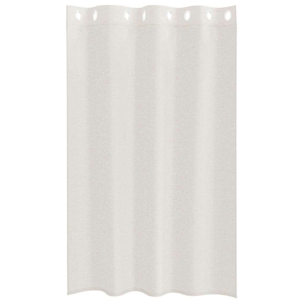 Voile Curtain with Curtains 2 pcs Cream 175 x 140 cm Polyester