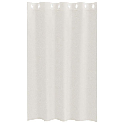 Voile Curtain with Curtains 2 pcs Cream 175 x 140 cm Polyester