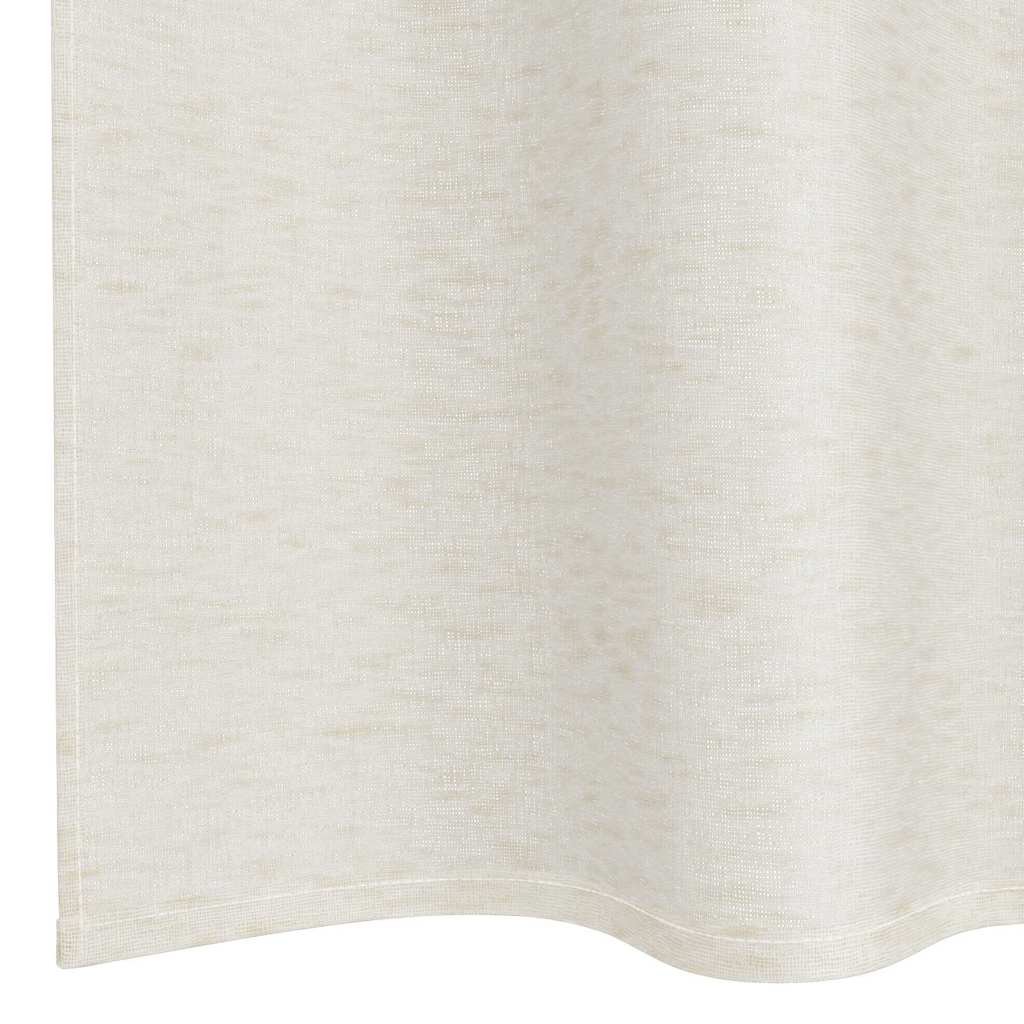 Voile Curtain with Curtains 2 pcs Cream 225 x 140 cm Polyester