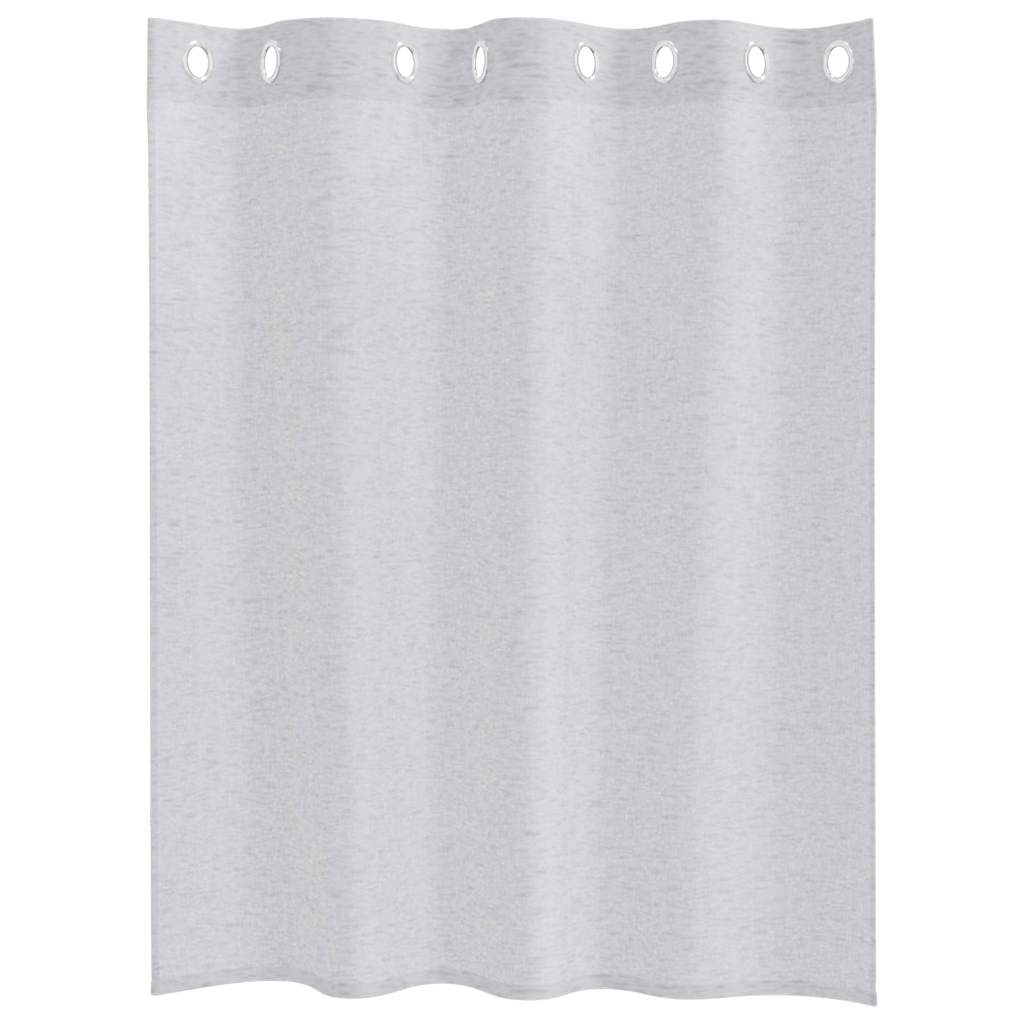 Voile Curtain 2 pcs Light Grey 140 x 140 cm Polyester