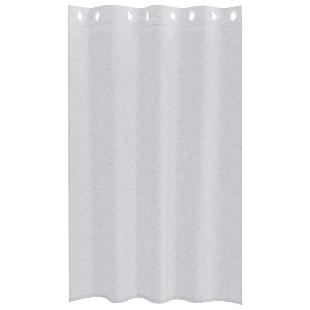 Voile Curtain 2 pcs Light Grey 175 x 140 cm Polyester
