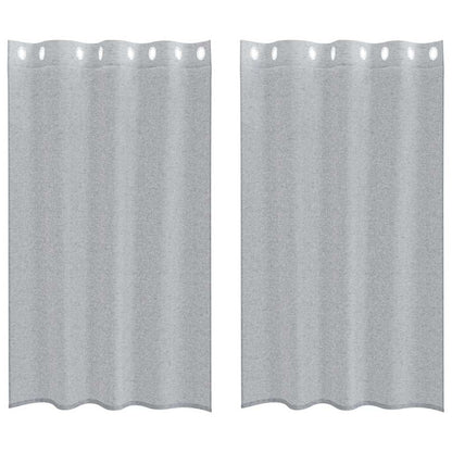 Voile Curtain 2 pcs Dark Grey 175 x 140 cm Polyester