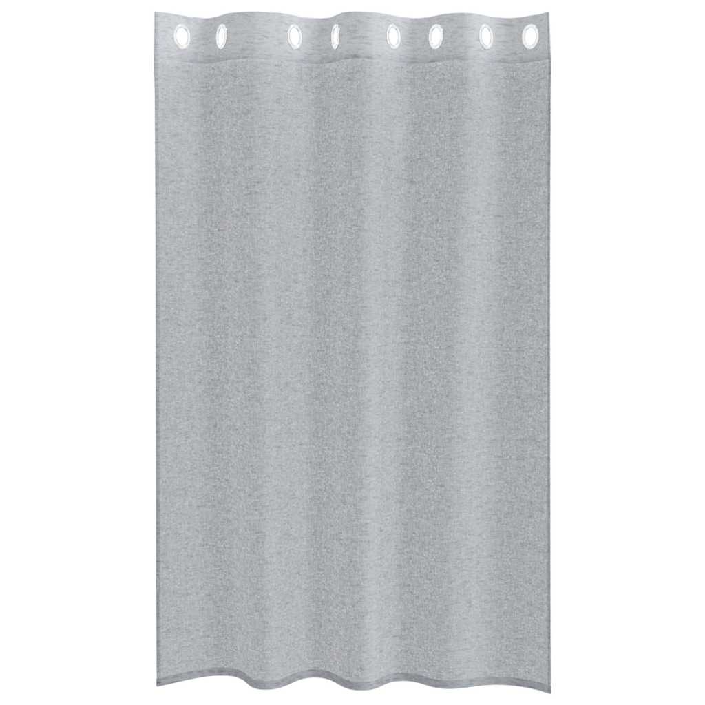 Voile Curtain 2 pcs Dark Grey 175 x 140 cm Polyester