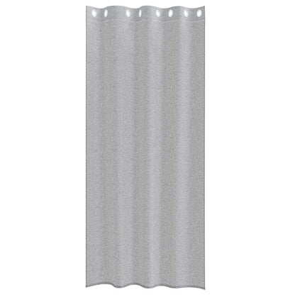 Voile Curtain 2 pcs Dark Grey 260 x 140 cm Polyester