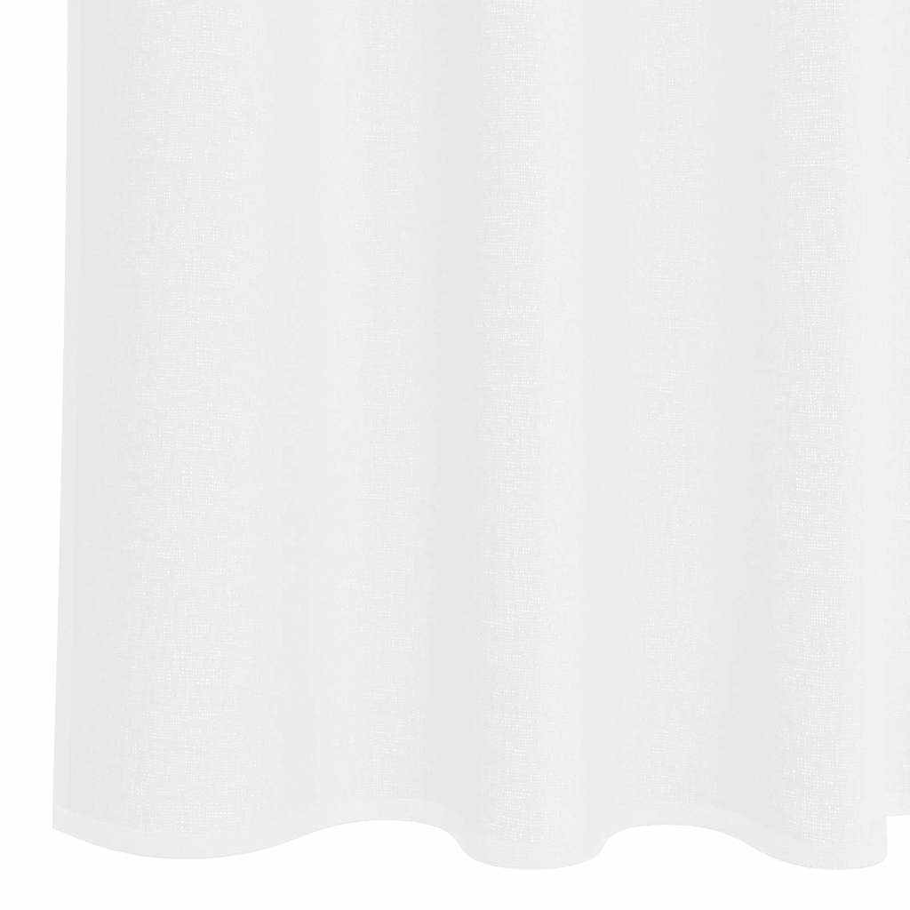 Voile Curtain with Curtains 2 pcs White 175 x 140 cm Polyester
