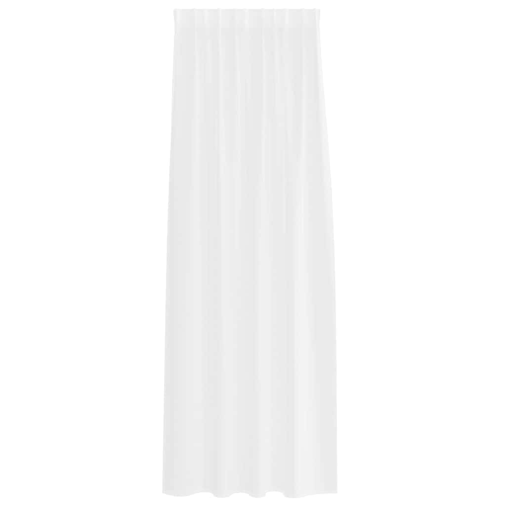 Voile Curtain with Curtains 2 pcs White 225 x 140 cm Polyester