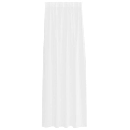Voile Curtain with Curtains 2 pcs White 260 x 140 cm Polyester