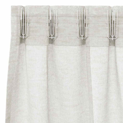 Voile Curtain with Curtains 2 pcs Cream 175 x 140 cm Polyester
