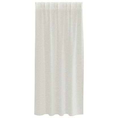 Voile Curtain with Curtains 2 pcs Cream 175 x 140 cm Polyester