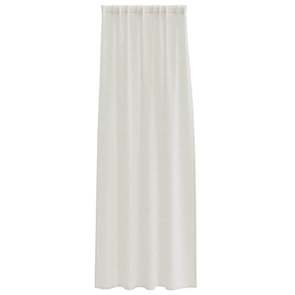 Voile Curtain with Curtains 2 pcs Cream 225 x 140 cm Polyester