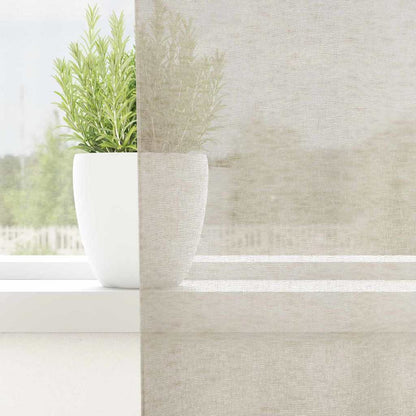 Voile Curtain with Curtains 2 pcs Sand 175 x 140 cm Polyester