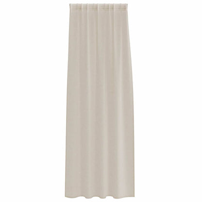Voile Curtain 2 pcs Sand 260 x 140 cm Polyester
