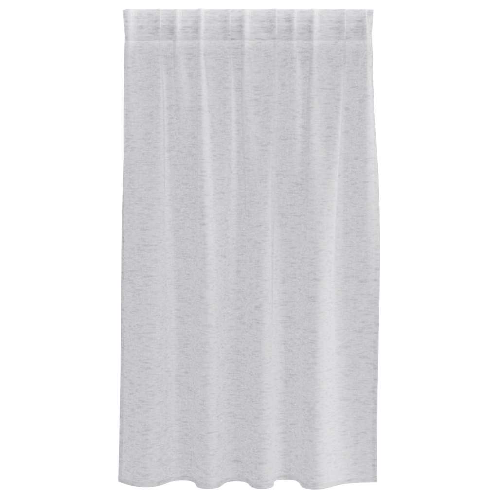 Voile Curtain 2 pcs Light Grey 140 x 140 cm Polyester