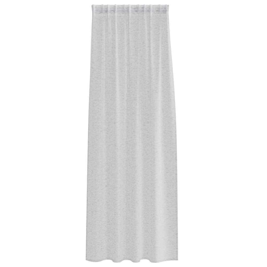 Voile Curtain 2 pcs Light Grey 260 x 140 cm Polyester