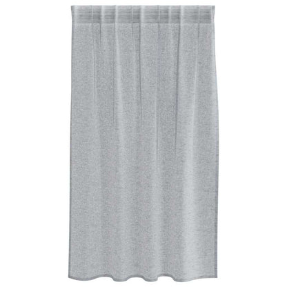 Voile Curtain 2 pcs Dark Grey 140 x 140 cm Polyester