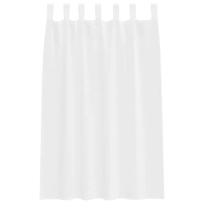 Voile Curtain with Curtains 2 pcs White 175 x 140 cm Polyester
